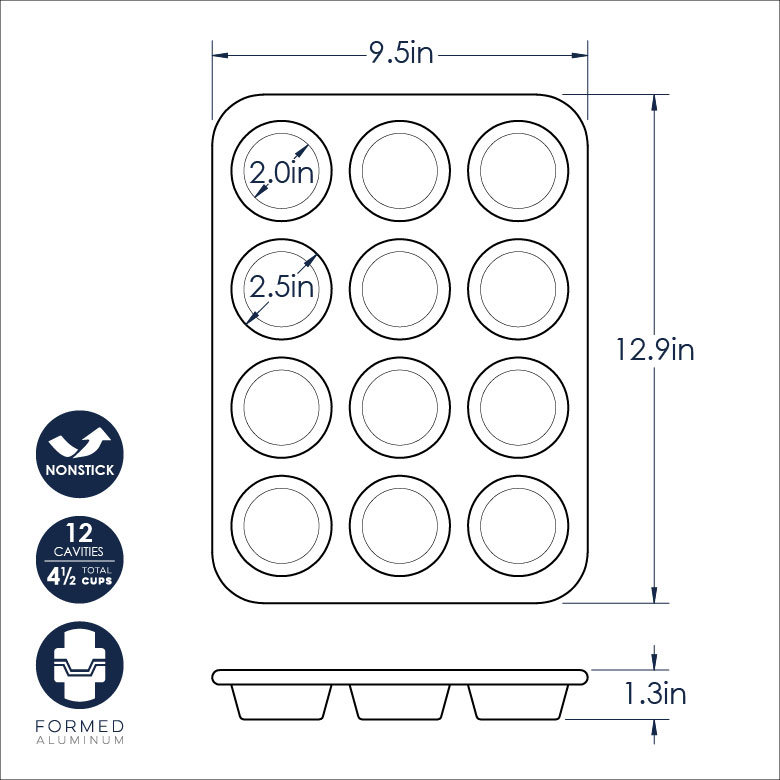 Nordic Ware Naturals® Nonstick 12 Cup Muffin Pan