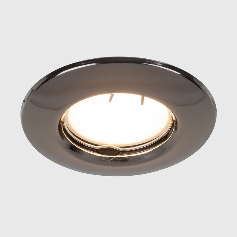 8.7cm Recessed Retrofit Downlight, Black Chrome