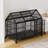 54/48 Inch Heavy Duty Dog Crate Large Dog Cage Strong Metal Dog Kennels And Crates For Large Dogs Top Open With Wheels 2 Removable Trays-1175786060