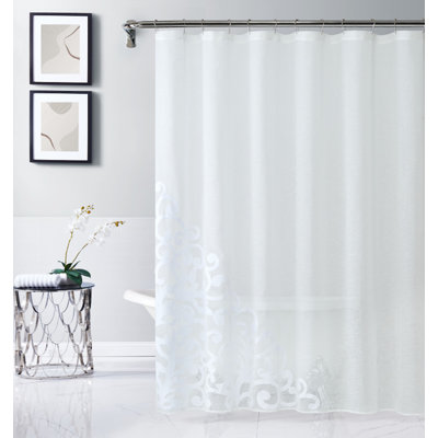 Rideau de douche simple en velours Sarbaugh