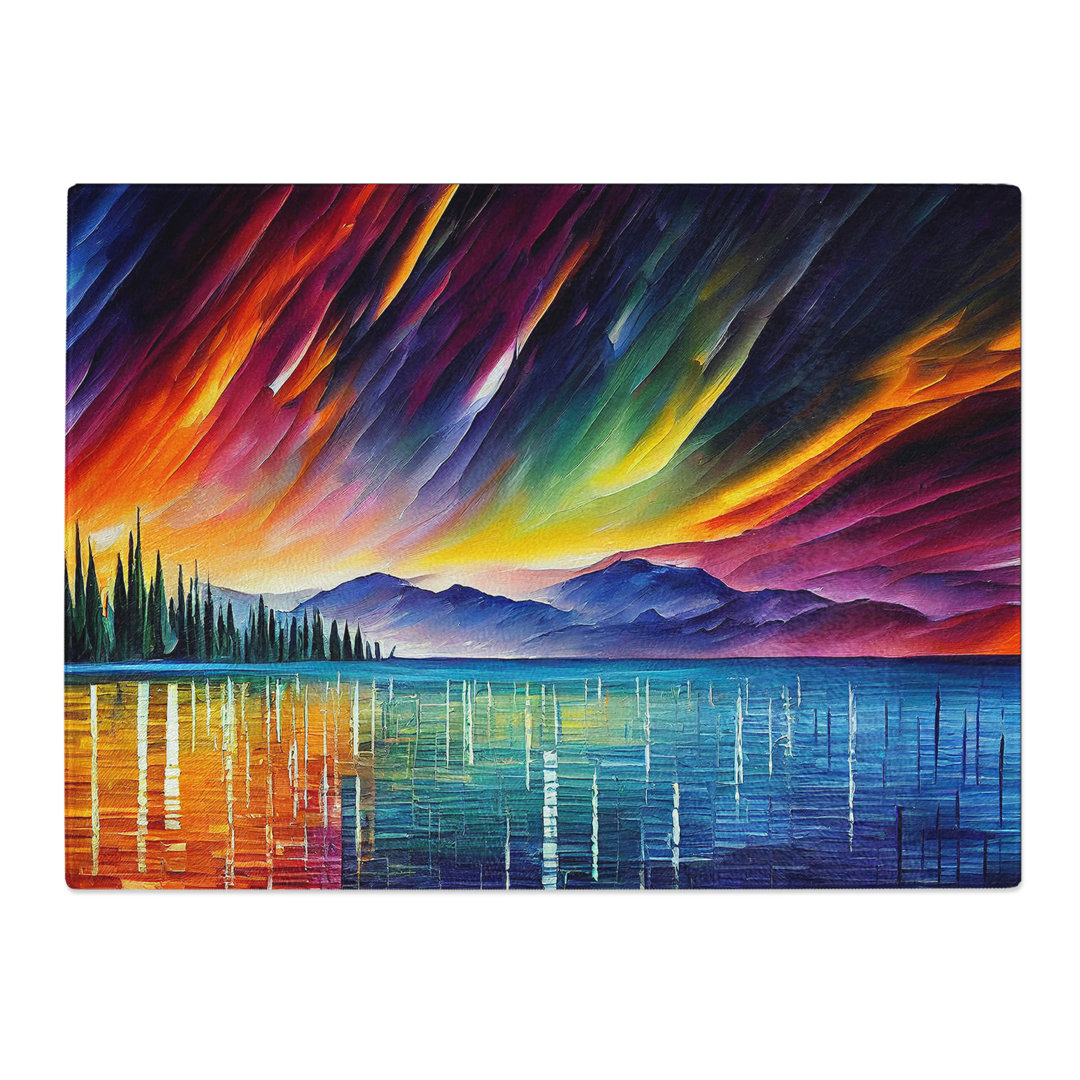 Special Aurora Borealis Vol.3 Abstract  Glass Chopping Board