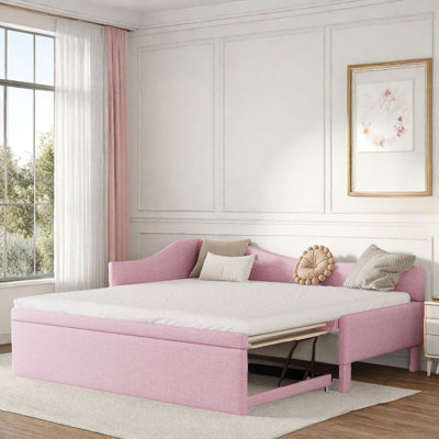 Upholstered L-shaped Upholstered Daybed With Pop Up Trundle