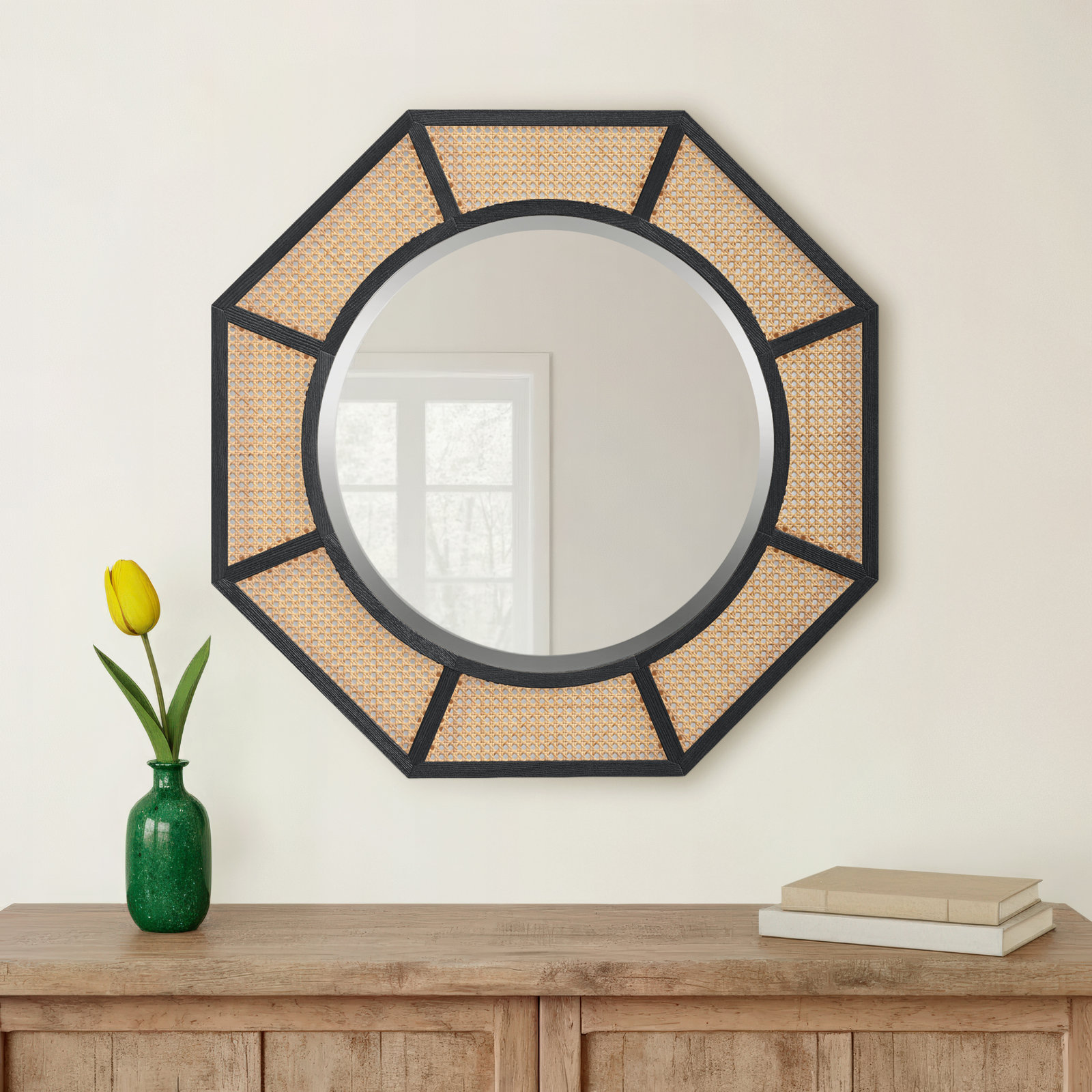 Gemi Cane Mirror, Black