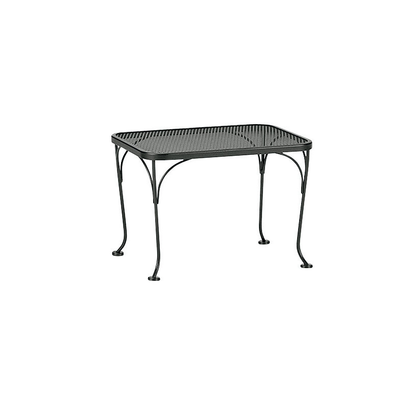 Occasional Outdoor Side Table, Textured Black, 18.5" W x 36.5" L x 17.5" H 