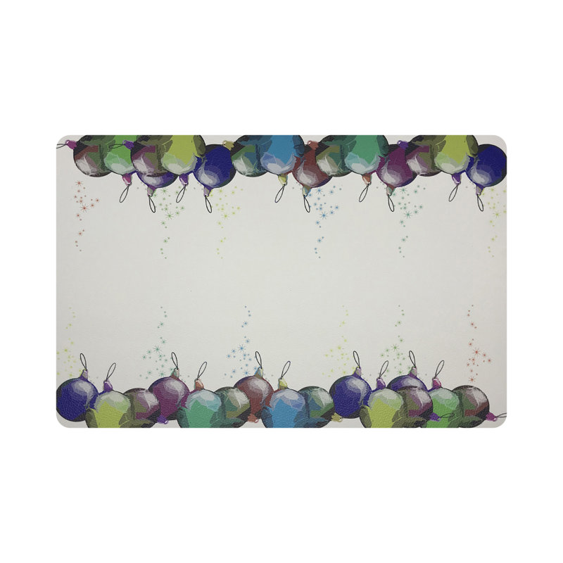 Napperon de Noël en cuir Vegan, Blanc
