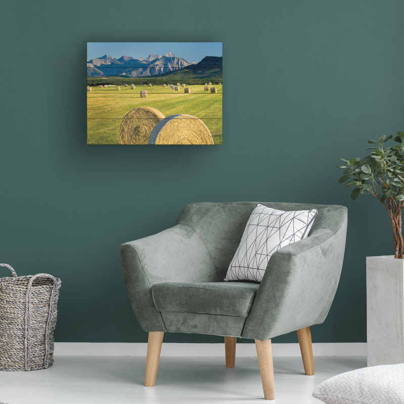 «Waterton Hay Bales» par Alan Majchrowicz, L 16 po x H 12 po