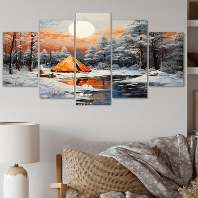 Buckner - impression sur toile de paysages - 5 panneaux