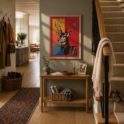 Geometric Deer Pop Art - Framed Print