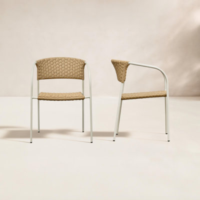 Zola Outdoor Dining Chair Natural-Set Of Two