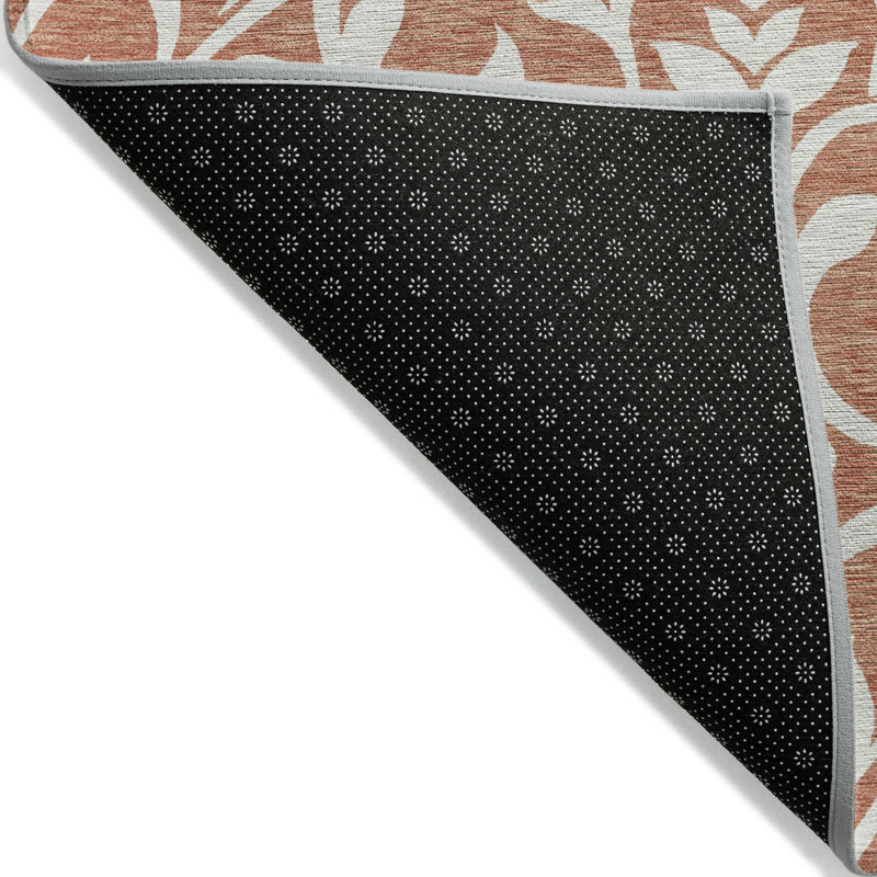 Malek Washable Floral Indoor / Outdoor Rug, Rectangle 1'8" x 2'6"