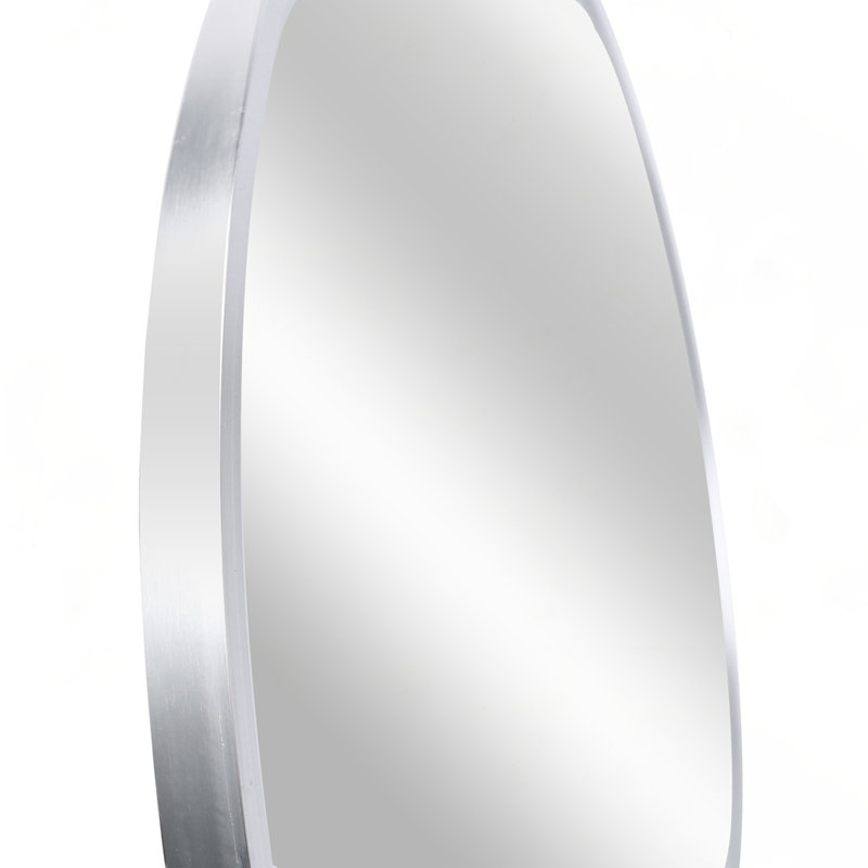 Miroir de salle de bain 32 pouces, 32 po x 32 po, Argent argent