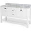 Meuble-lavabo de 61 po avec lavabos doubles en céramique-1137585007
