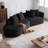 Cniyah Boneless Curved Chenille Upholstered Sectional Sofa with Throw Pillows-114734572-114734573