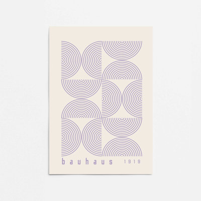 Mauve Bauhaus, affiche de composition I