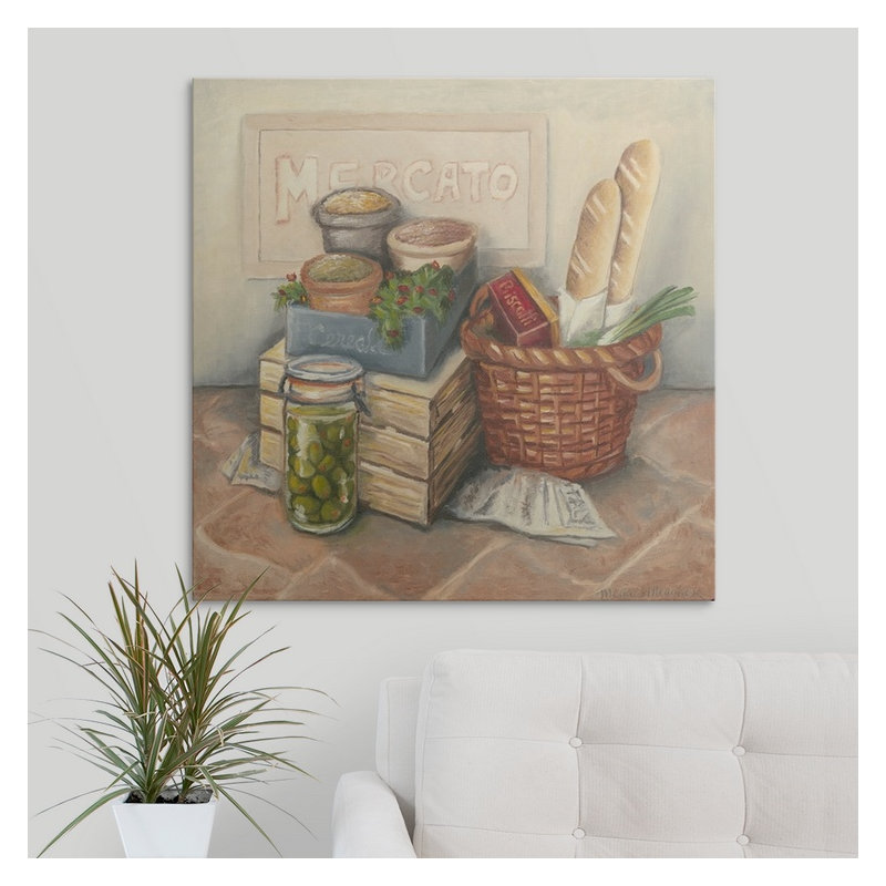 Mercato " Mercato II " by Megan Meagher, 35" H x 35" W x 1.5" D, Canvas
