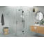 Halo 54 in. x 45 in. x 78 in. 90-degree Fully Frameless Glass Hinged Shower Enclosure-1067337715