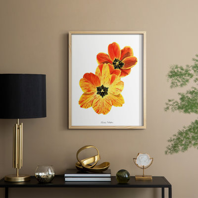 «Olive's Tulips II», reproduction encadrée - bois massif