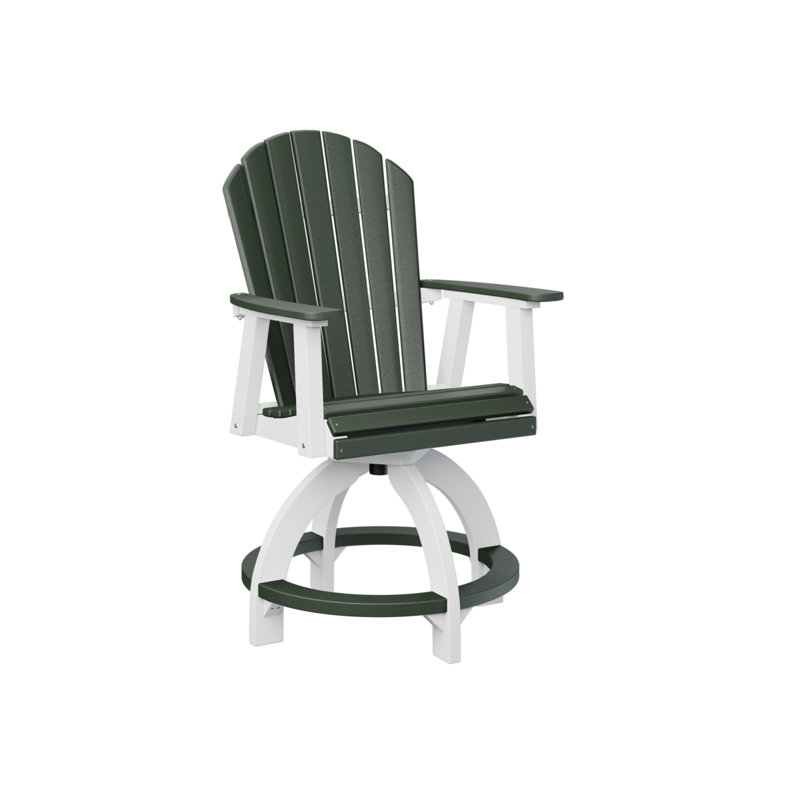 Berlin Gardens Comfo Back Swivel Bar Chair, Light Gray, 22.5"