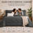Queen Comforter Set 7-Piece, 88x88 Inch Dark Grey Bed in a Bag Bedding Set, Soft Cozy Comforter with Complete Bedroom Accessories
