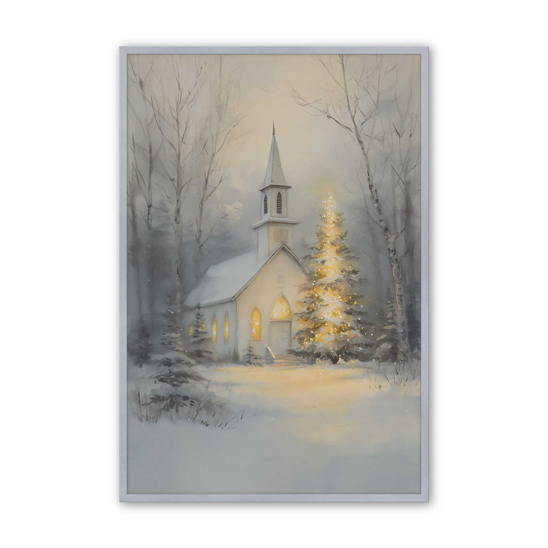 «Silent Night Glow», reproduction d'art, 12 po x 16 po, Chrome poli