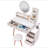 CRAZY ELF Stylish Vanity Table + Cushioned Stool, Touch Control LED Mirror, Large Capacity Storage Cabinet, 5 Drawers, Fashionable Makeup Furniture, Length Adjustable(L31.5"-43.2"X W15.8" X H48.1")