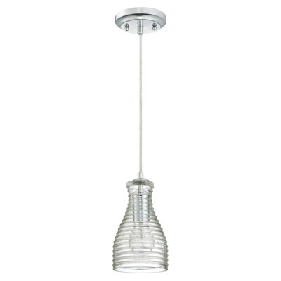 Barberton 1 - Light Silver Single Pendant