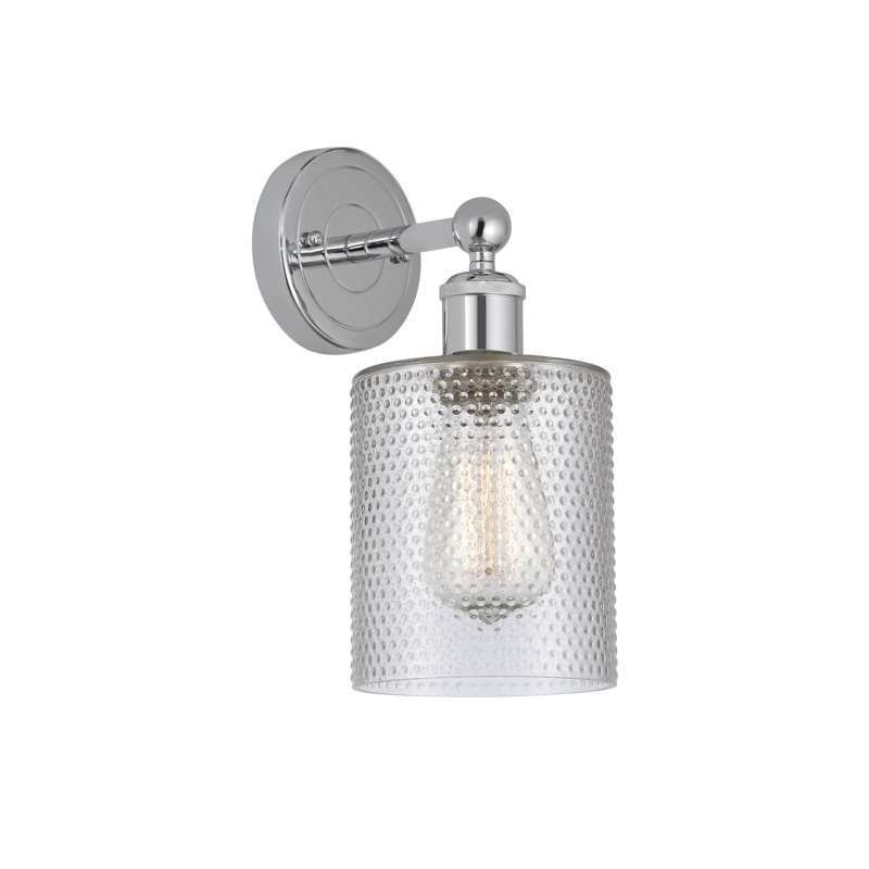 Chilchinbito Armed Sconce, Clear, Polished Chrome
