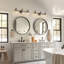 Meuble-lavabo moderne 3 lumières noir Choi Sleek