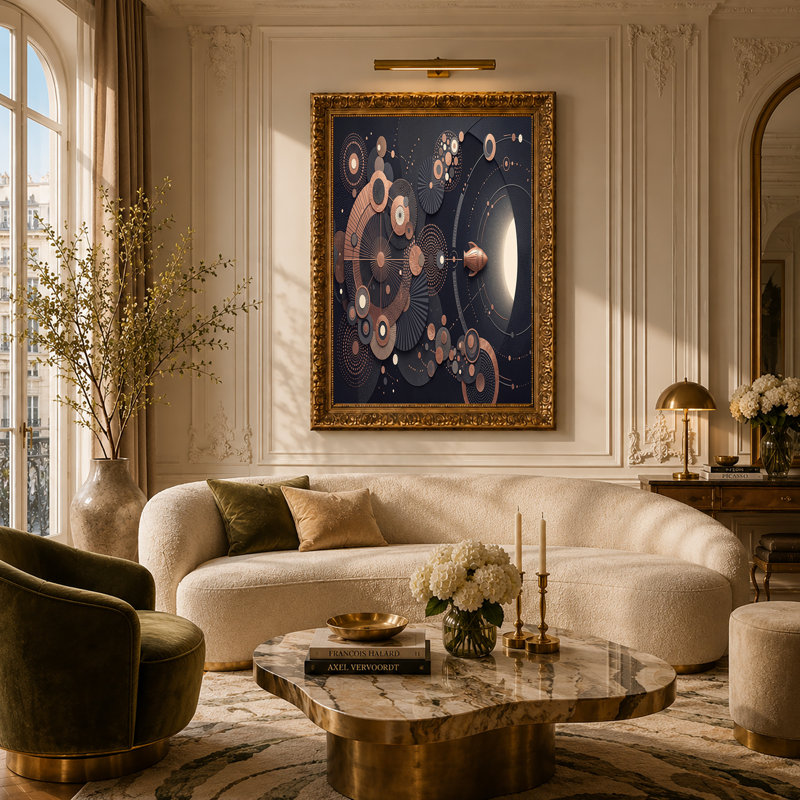 Art mural sur toile bronze, H 18 po x l 24 po