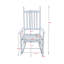 Chaise berçante en bois BLANC, sans passe-partout