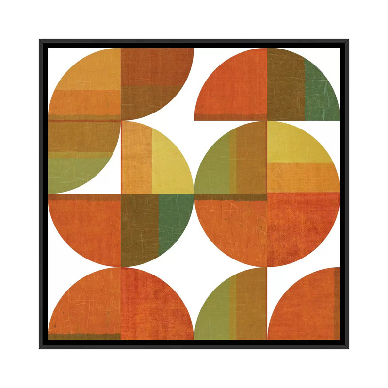 «Four Suns Quartered», impression sur toile, H 37 po x l 37 po x P 1,5 po, Toile avec cadre noir, Pas de tapis