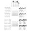 Virtuoso Frost 65-Piece 18/10 Stainless Steel Flatware Set, Service for 12