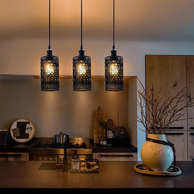 Lulette 3 - Light Kitchen Island Pendant, Black