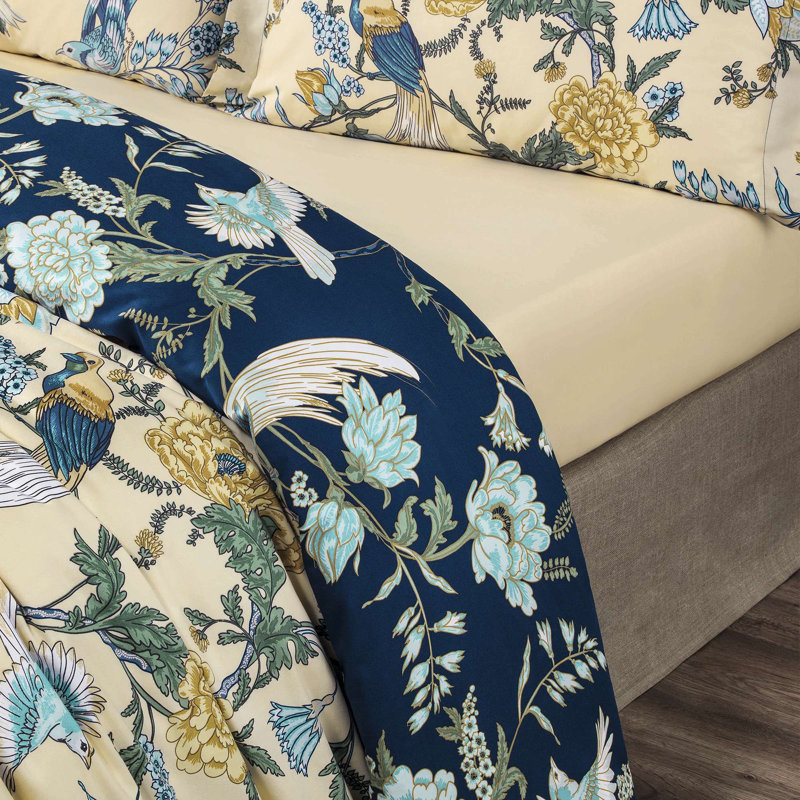 Paradi 100% Cotton Floral Flat Sheet