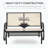 2-Person Outdoor Glider Bench with Steel Frame and Breathable Sling Fabric-2033391496