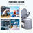 Outdoor Toilet With 1.3 Gal Detachable Bucket, Removable Paper Holder And Phone Shelf, Dual Lids, Lightweight Pp, Non - Slip Base, Gray Plastic, Great For Camping Use Toilet, Holder, Design,