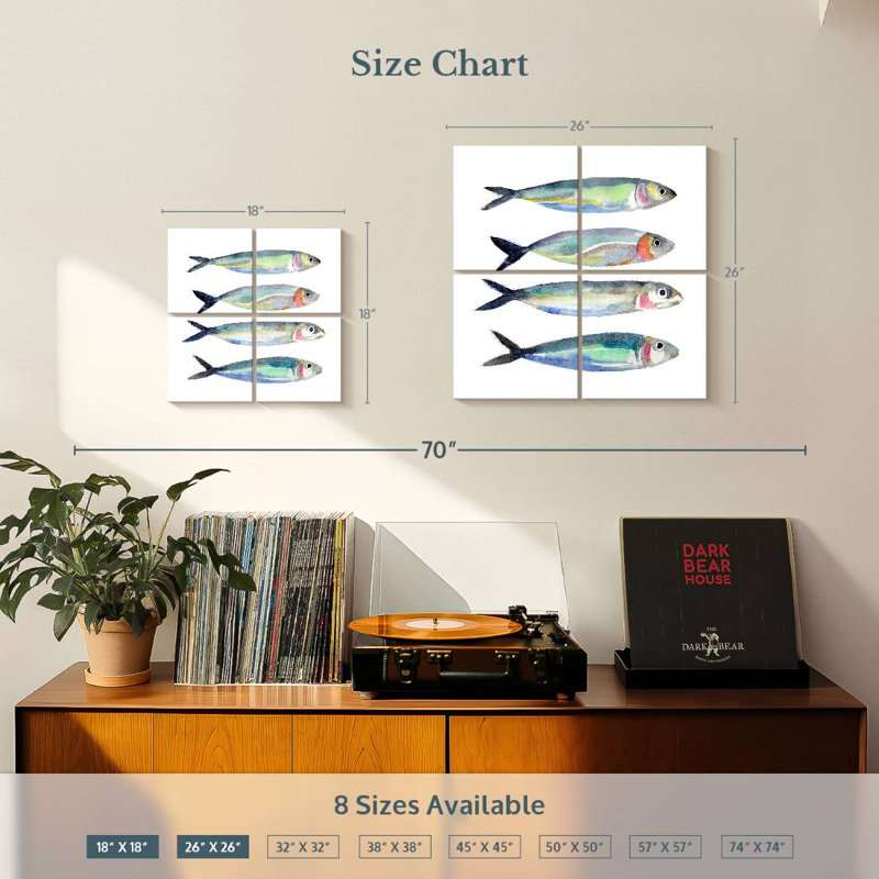 Brampt Sardine Team I, 26" H x 26" W