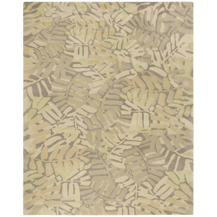 Palm Leaf Martha Stewart Hand Tufted Wool Floral Rug