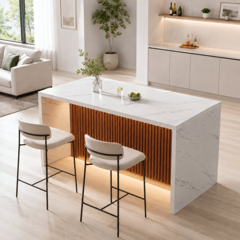 59" Rectangular Counter Height Dining Table, WFA-MBDT-WT-59