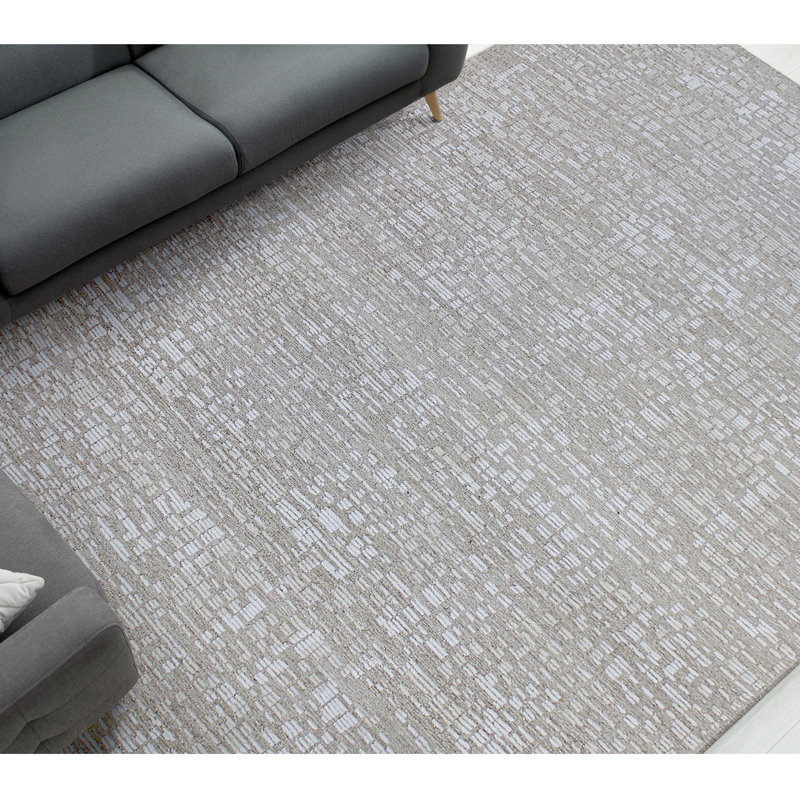 Handmade Wool Abstract Area Rug, Rectangle 6' x 9'