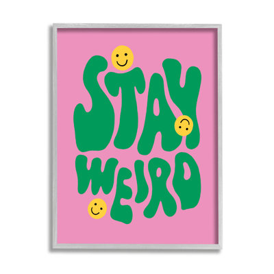 «Stay Weird Retro Smilies» encadré par House of Lulu