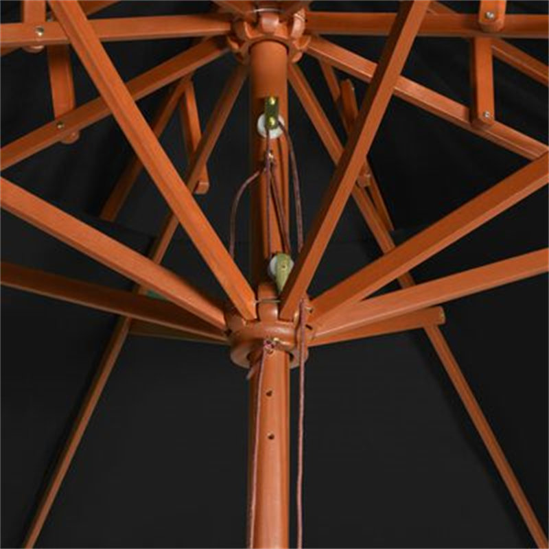Troutville 270cm Market Parasol, Black