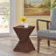 TABLE D'APPOINT GEOMETRIC MGO, COULEUR BRUN FONCÉ