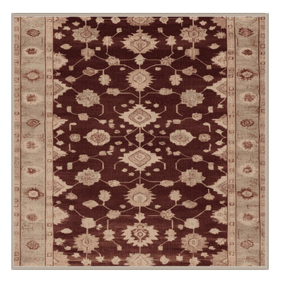 Tapis brun lavable à la machine