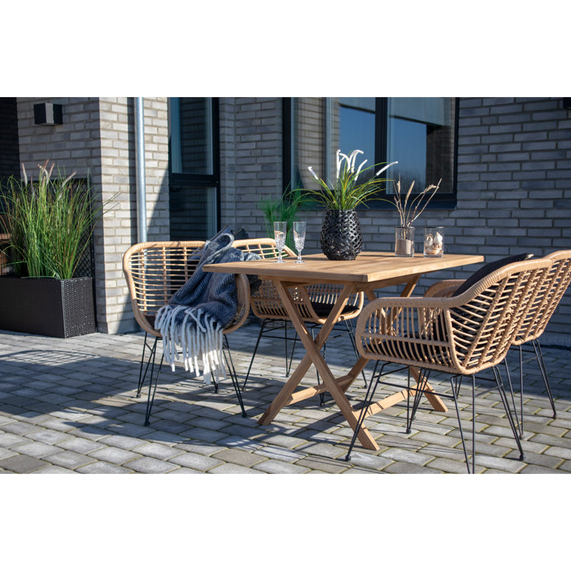 Deberry Teak Solid Wood Dining Table