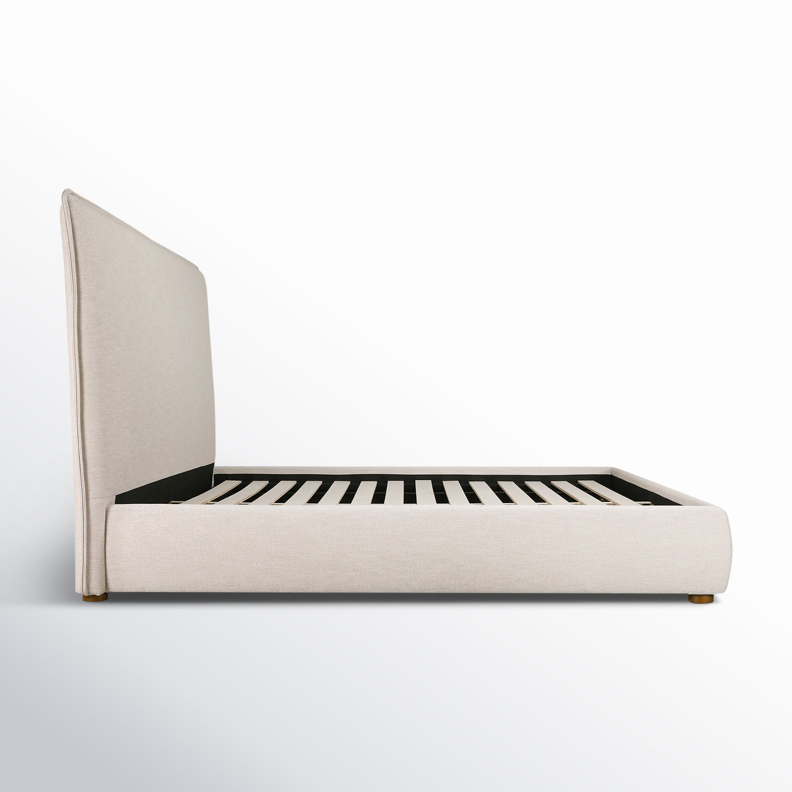 Timothy Platform Bed, King, Wheat Basketweave, 54