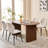 70.8" Oval Dining Table for 4, Modern Farmhouse Wood Kitchen Table for 6, Rustic Large Dinner Table for Dining Reception Room-423709604