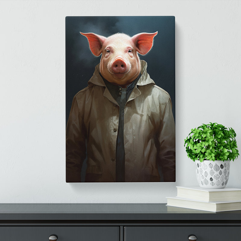 Pig Conceptual - No Frame Print, 76cm H x 50cm W x 3cm D