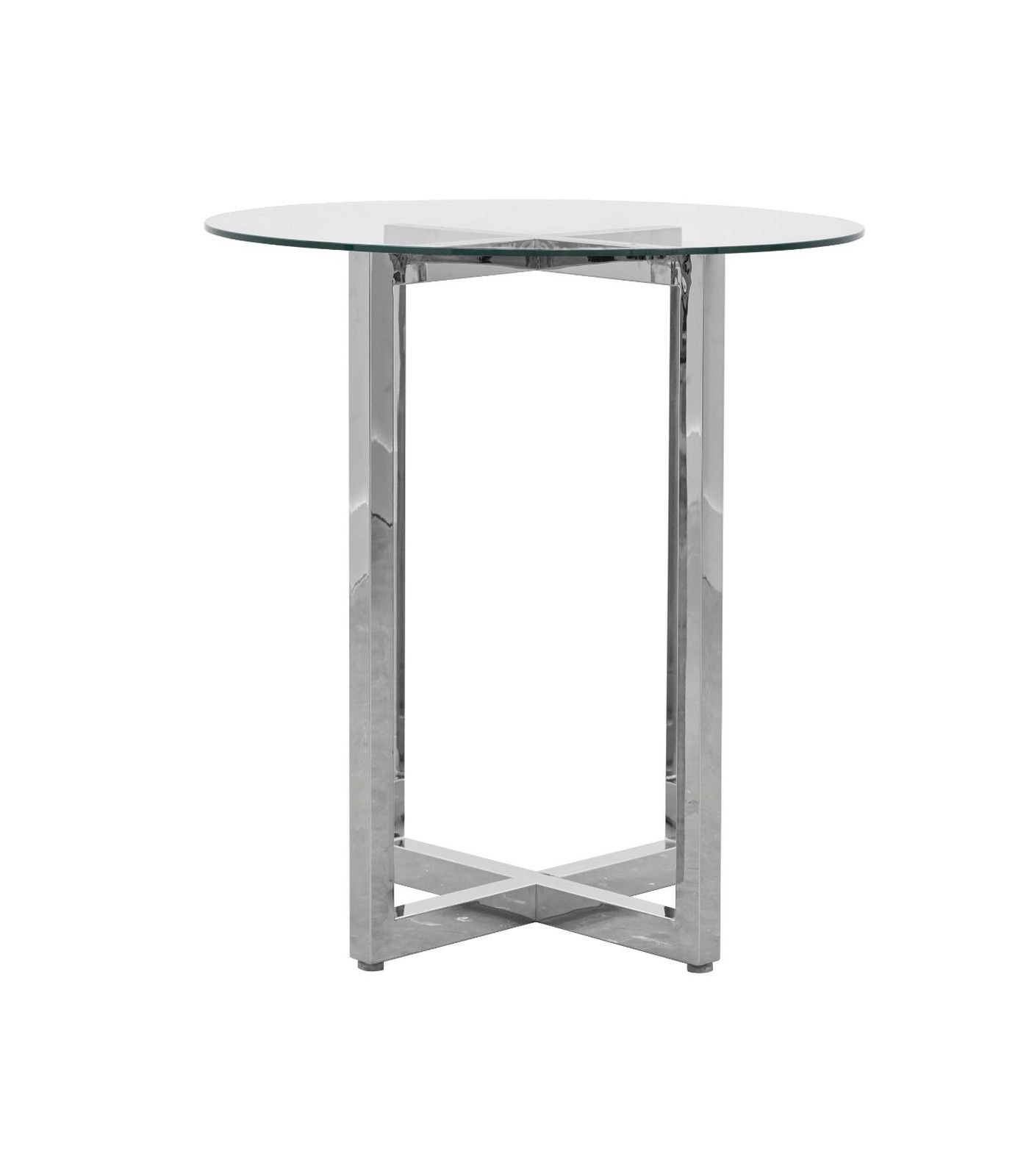 Dern Glass Round Dining Table, Bar (42" Height), 32" W x 32" L