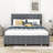 Malenna Queen Size Upholstered Platform Bed with 2 Drawers,Headboard and Twin XL Trundle-1376295358